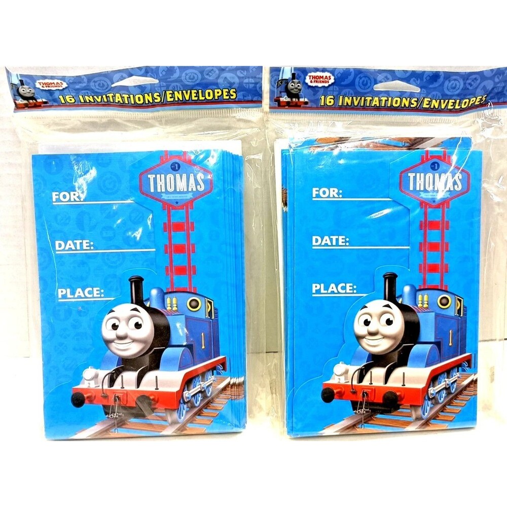 Thomas & Friends Birthday Party Invitations Thomas Tank Engine 16 Ct NIP